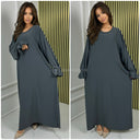 Ruffle Sleeve Basic Oversized Maxi Dress