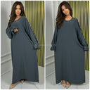Ruffle Sleeve Basic Oversized Maxi Dress