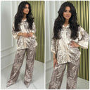 Satin Blouse Print Summer Set