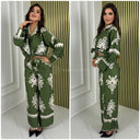 Satin Print 2pcs Blouse Set