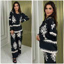 Satin Print 2pcs Blouse Set