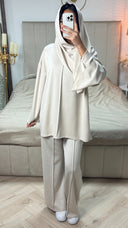 Shawl Mid Stripes Detail Super Comfy Set