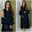 Shiny 2pcs Sleeveless Wrapped Dress + Kimono