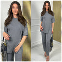 Short Folded Sleeves Thin Ribbed Musthave Set