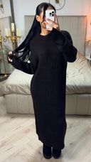 Soft Knitwear Split Sleeve Dress