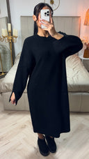 Soft Knitwear Split Sleeve Dress