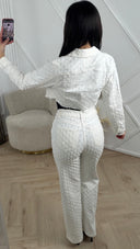 Denim Broek met Structuurdessin – H655-11