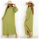 Trending Super Soft Cheesecloth Oversized Dress Splits