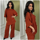 T-shirt Wide Leg Set Cheesecloth
