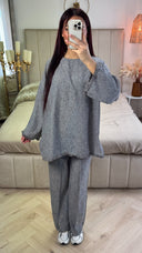 Tassel Linnenlook Oversized Set Mid Stripe Detail