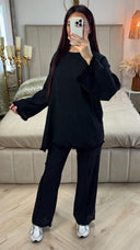 Tassel Linnenlook Oversized Set Mid Stripe Detail