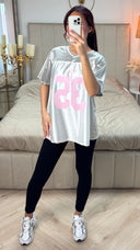 V Neck Shiny Top 35