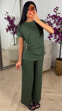 Oversized 2-delig setje met wijde broek