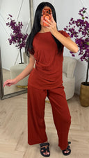 Oversized 2-delig setje met wijde broek