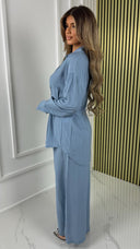 Waist Detail Blouse Set