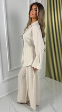 Waist Detail Blouse Set