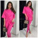 Oversized Wrapped Top Splits + Legging Set Terry Cotton