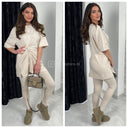 Oversized Wrapped Top Splits + Legging Set Terry Cotton