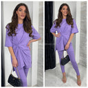 Oversized Wrapped Top Splits + Legging Set Terry Cotton