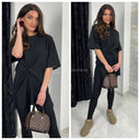 Oversized Wrapped Top Splits + Legging Set Terry Cotton