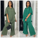 Zigzag Ruffle Set Golden Buttons